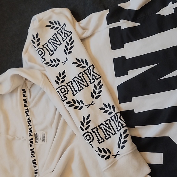 PINK victoria secret womens large crop hoodie. - Picture 6 of 7